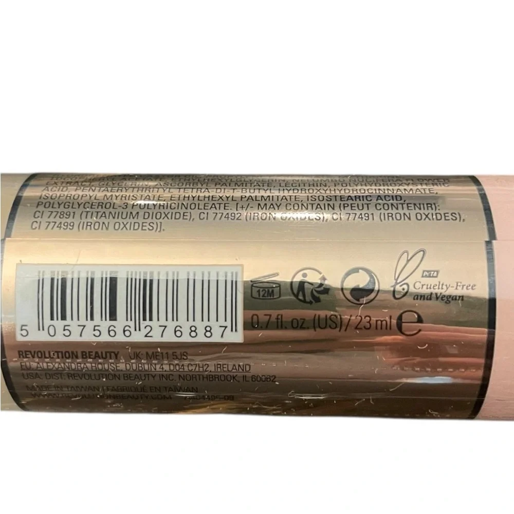 Revolution Makeup Conceal & Glow Illuminating Foundation With Vitamin C Color F6